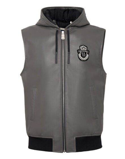BILLIONAIRE SLEEVELESS LEATHER VEST