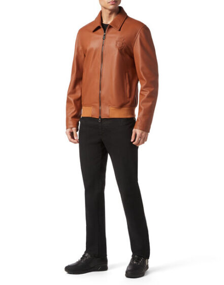 BILLIONAIRE LEATHER BOMBER