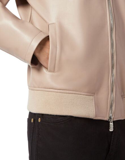BILLIONAIRE LEATHER BOMBER