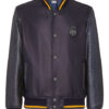 BILLIONAIRE PYTHON LEATHER MIX BOMBER