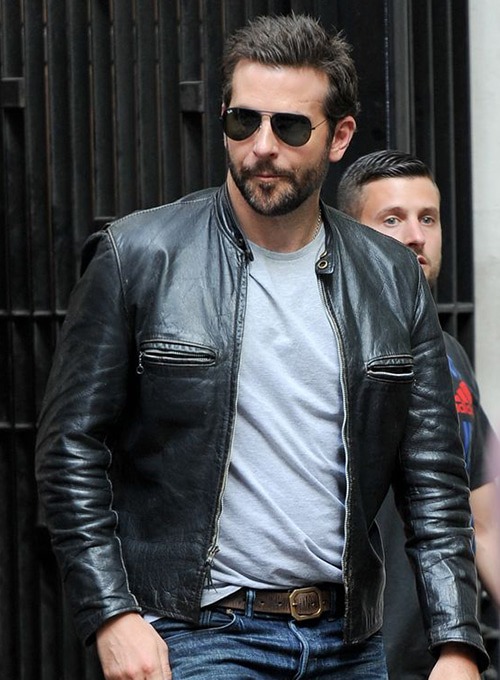 BRADLEY COOPER BURNT LEATHER JACKET