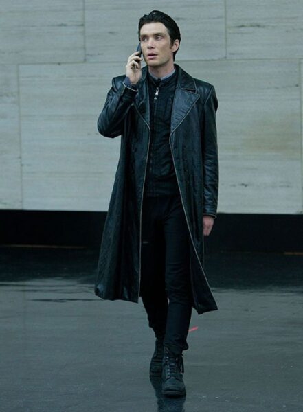 CILLIAN MURPHY IN TIME LEATHER LONG COAT