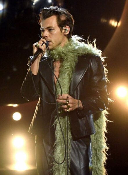 HARRY STYLES LEATHER BLAZER