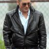 JOHNNY DEPP BLACK MASS LEATHER JACKET