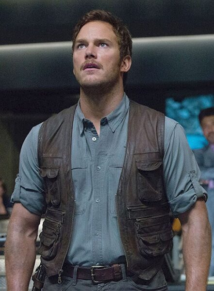 CHRIS PRATT JURASSIC WORLD LEATHER VEST