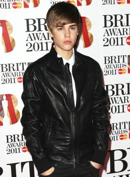 JUSTIN BIEBER THE BRIT AWARDS LEATHER JACKET