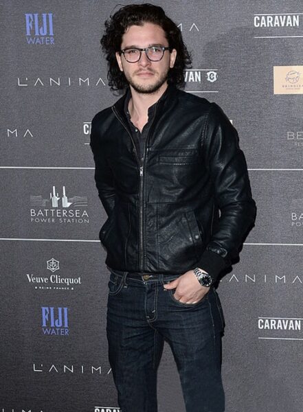 KIT HARINGTON BATTERSEA ANNUAL PARTY LEATHER JACKET
