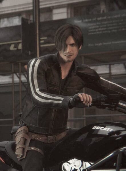 LEON KENNEDY RESIDENT EVIL VENDETTA LEATHER JACKET