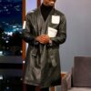MICHAEL B JORDAN LEATHER LONG COAT