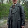 BRIAN GLEESON PEAKY BLINDERS LEATHER LONG COAT
